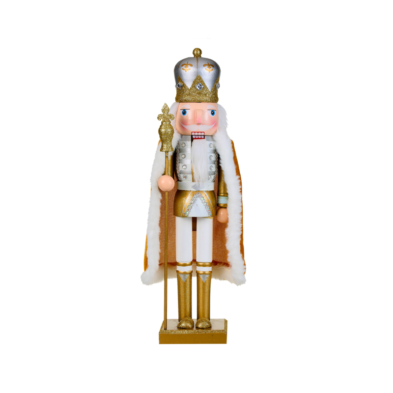 15 Inch Traditional Wooden Nutcracker for Christmas Decorations