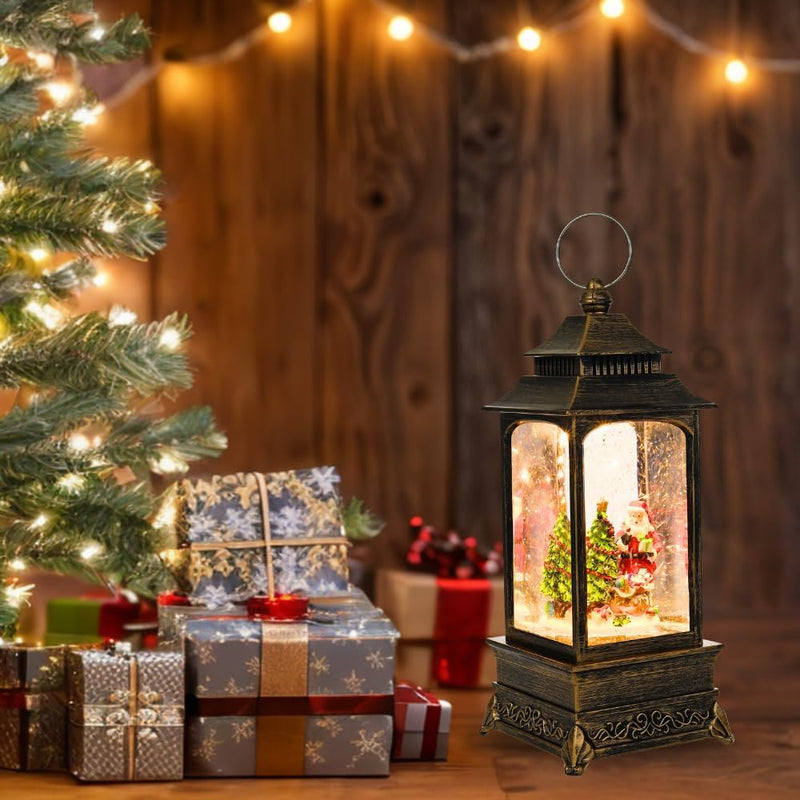 Christmas Musical Snow Globe Lantern (Dog with Christmas Tree)