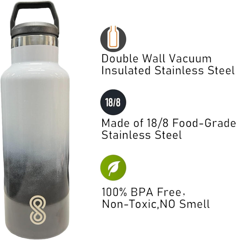 Water Bottle - 25 Oz, Leak Proof - Stainless Steel