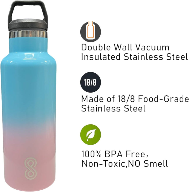 Water Bottle - 17 Oz, Leak Proof - Stainless Steel