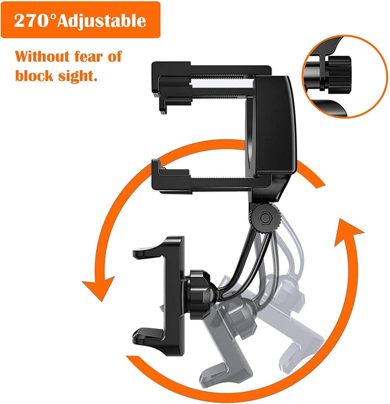 SINT Rear View Mirror Car Mount Bracket, Truck Phone Holder Clip Car Cradle, Smartphone Vehicle Stands for 4.7-6.5 inches Phones | Universal Car Mobile Stand for Rearview and Map View