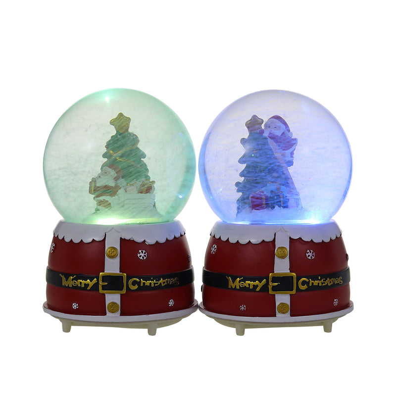 Christmas Musical Glittering Water Snow Globe | Set of 2