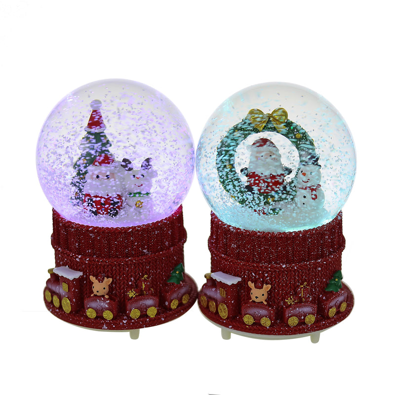 SINT Christmas Musical Glittering Water Snow Globe | Set of 2