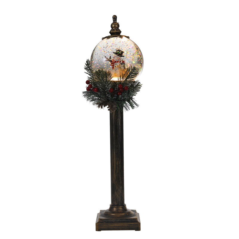 Christmas Snow Globe Pole Lamp (Snowman)