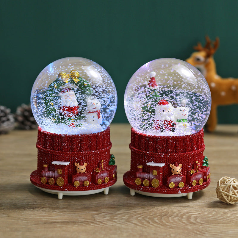 Christmas Musical Glittering Water Snow Globe | Set of 2