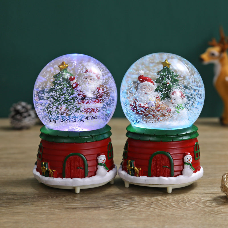 Christmas Musical Glittering Water Snow Globe | Set of 2