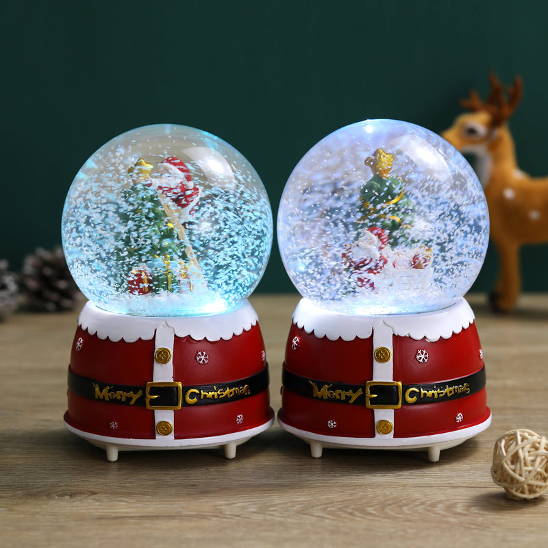 Christmas Musical Glittering Water Snow Globe | Set of 2