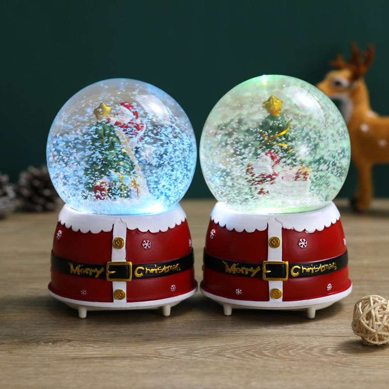 Christmas Musical Glittering Water Snow Globe | Set of 2