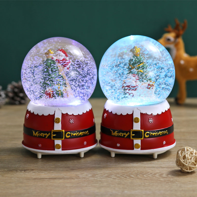 SINT Christmas Musical Glittering Water Snow Globe | Set of 2