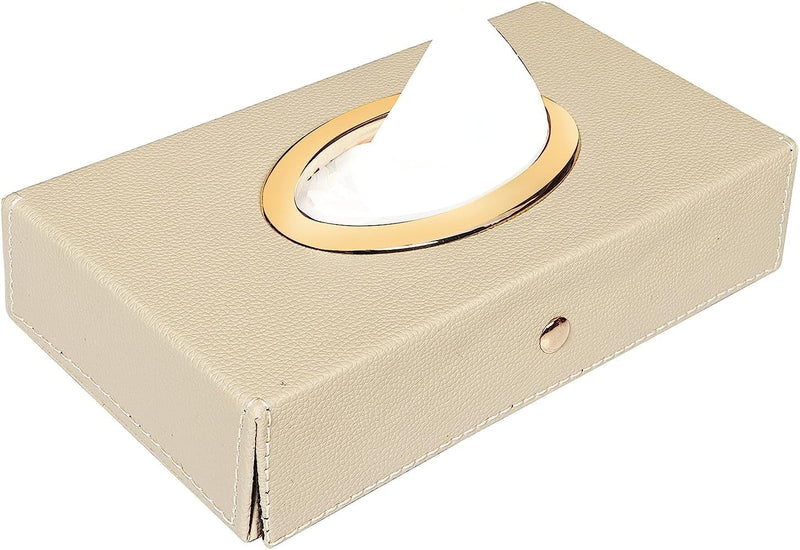 SINT Faux Leather Car Tissue Holder Box, Tissue Paper Box for Car/Home/Office with 100 Tissue Pulls