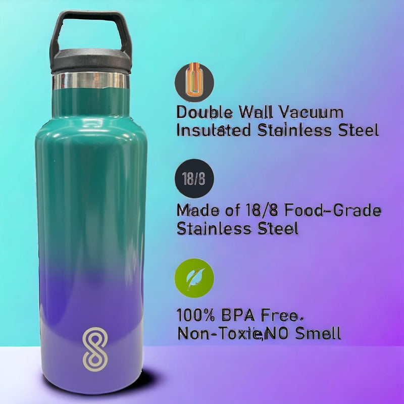 Water Bottle - 17 Oz, Leak Proof - Stainless Steel