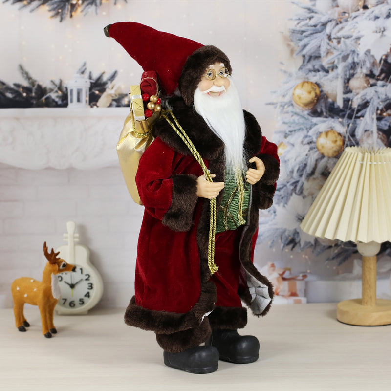 18 Inch Christmas Standing Santa Claus Doll Statue Figurine Ornament