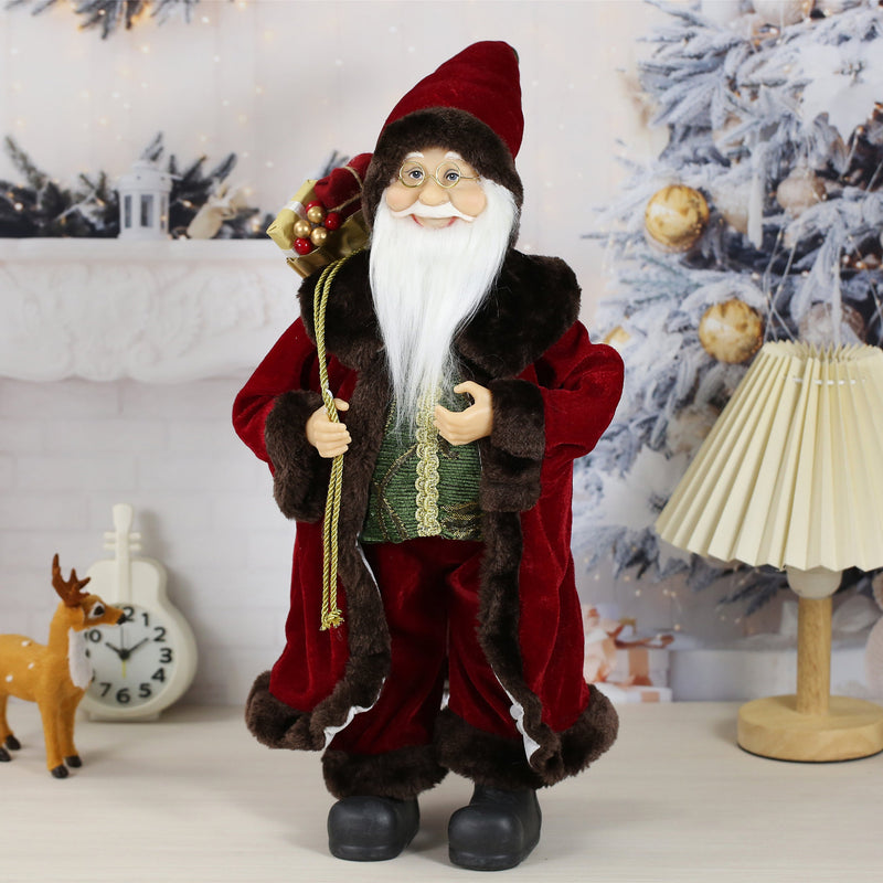 18 Inch Christmas Standing Santa Claus Doll Statue Figurine Ornament