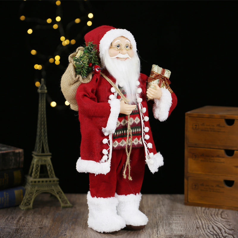 18 Inch Christmas Standing Santa Claus Doll Statue Figurine Ornament