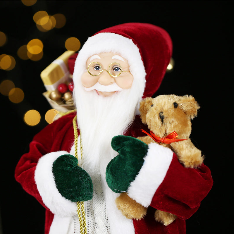 18 Inch Christmas Standing Santa Claus Doll Statue Figurine Ornament