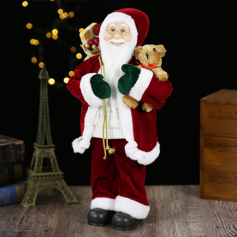 18 Inch Christmas Standing Santa Claus Doll Statue Figurine Ornament