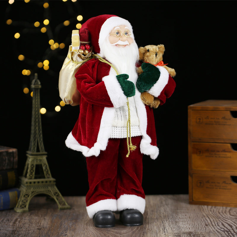 18 Inch Christmas Standing Santa Claus Doll Statue Figurine Ornament