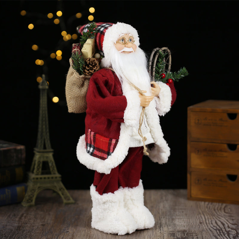 18 Inch Christmas Standing Santa Claus Doll Statue Figurine Ornament