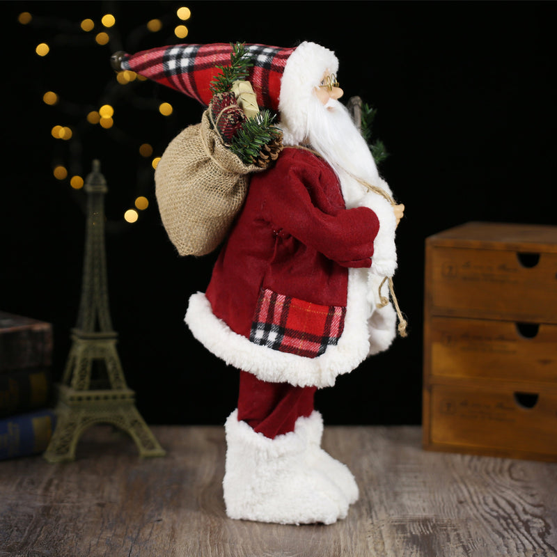 18 Inch Christmas Standing Santa Claus Doll Statue Figurine Ornament