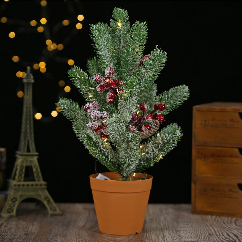 19 Inch Premium Artificial Small Chritsmas Tree with Light for Home Decoration