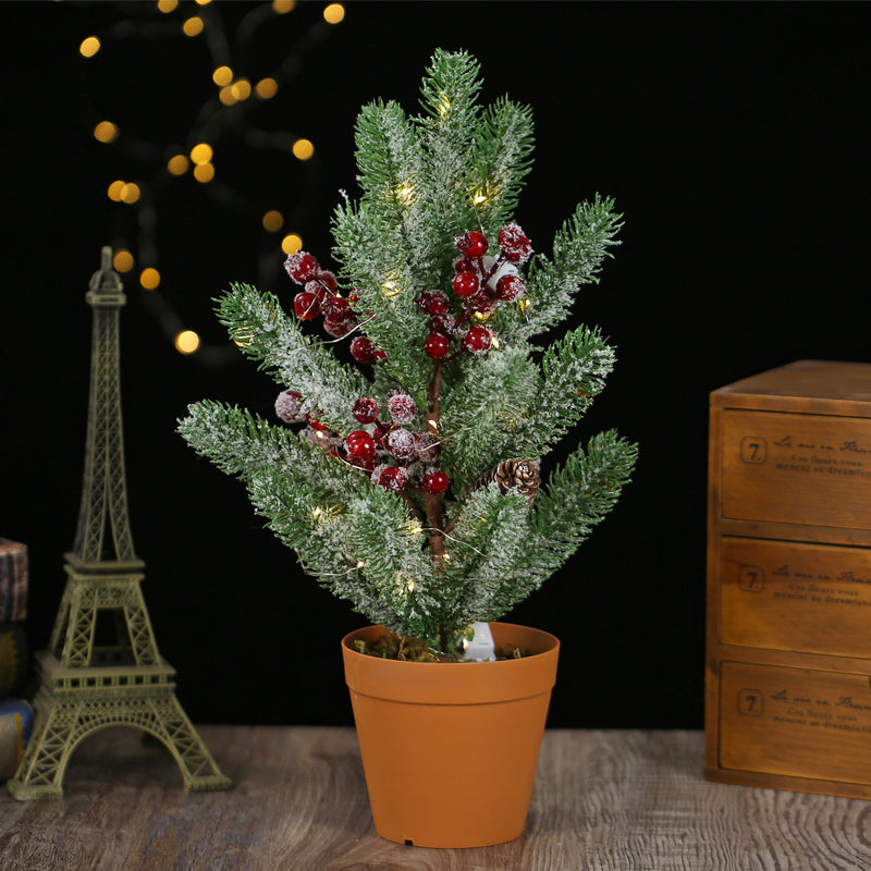 19 Inch Premium Artificial Small Chritsmas Tree with Light for Home Decoration