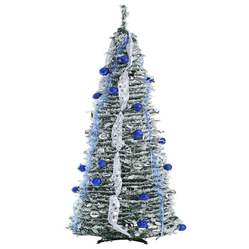 6ft Artificial Pre-Decorated Lighted Popup Christmas Tree