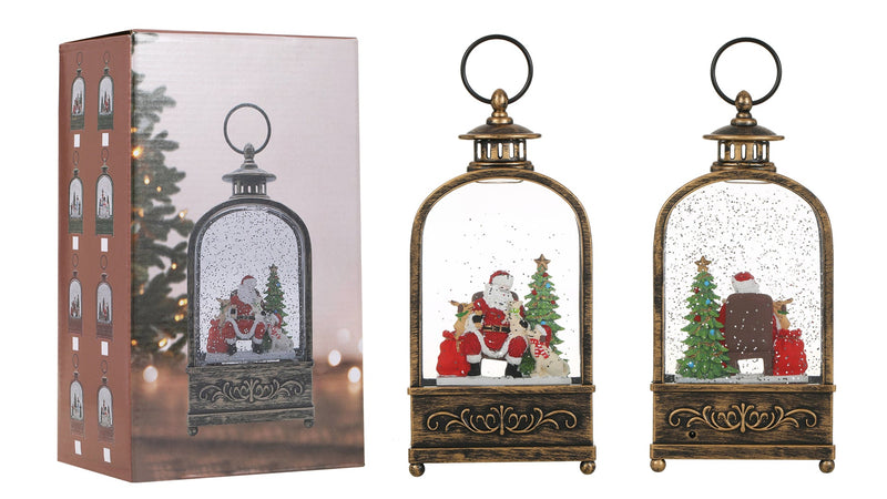 Christmas Vintage Snow Globe Lantern