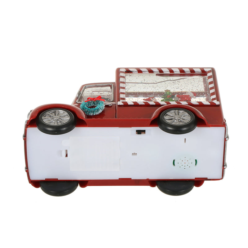 Christmas Red Gift Truck Snow Globe Lantern