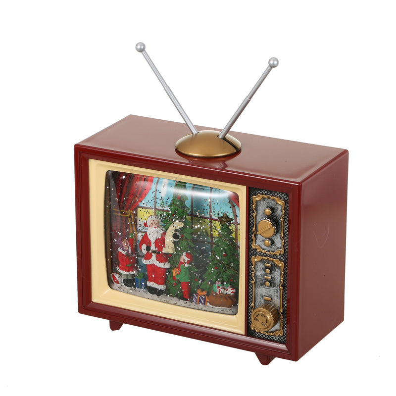 SINT Christmas Musical Retro Style TV Snow Globe Lantern