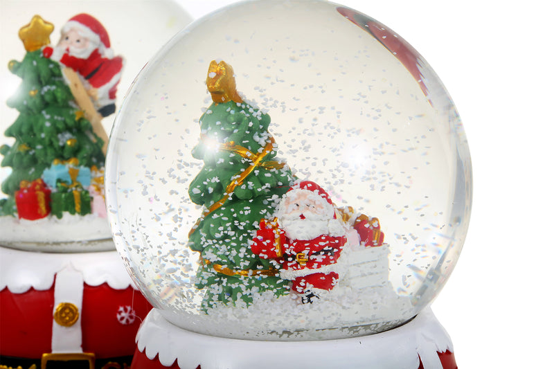 Christmas Musical Glittering Water Snow Globe | Set of 2