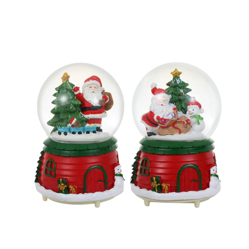 SINT Christmas Musical Glittering Water Snow Globe | Set of 2