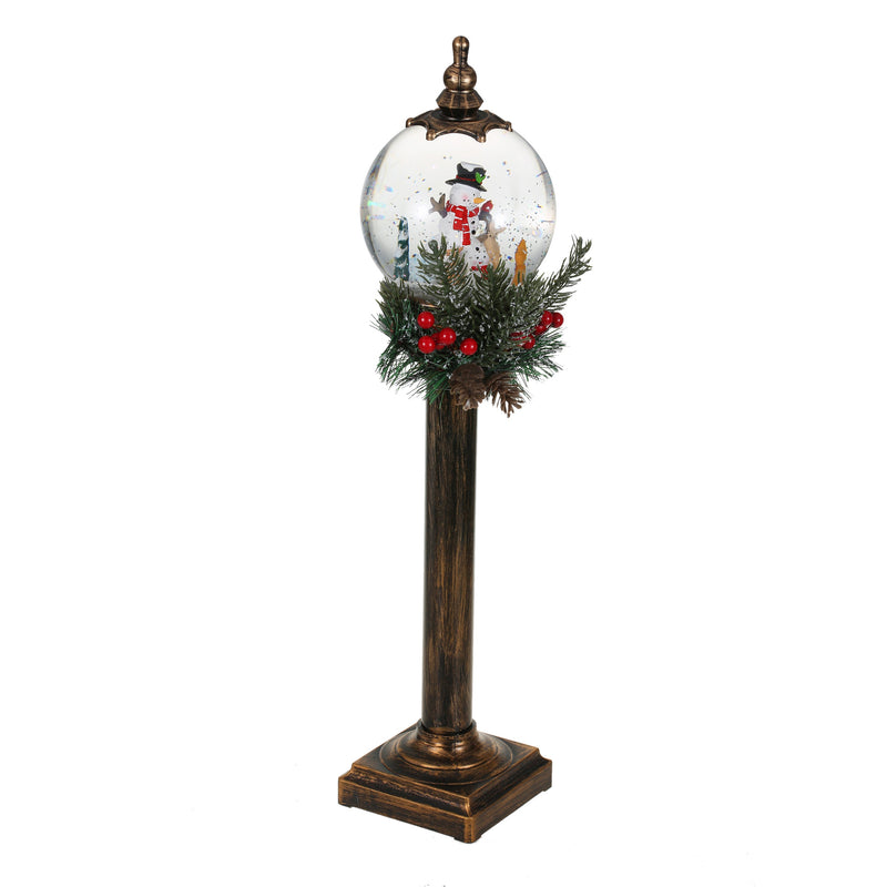 SINT Christmas Snow Globe Pole Lamp (Snowman with Deer)