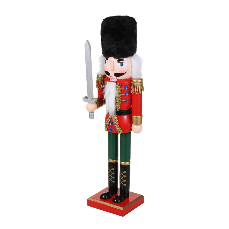 15 Inch Traditional Wooden Nutcracker for Christmas Decorations