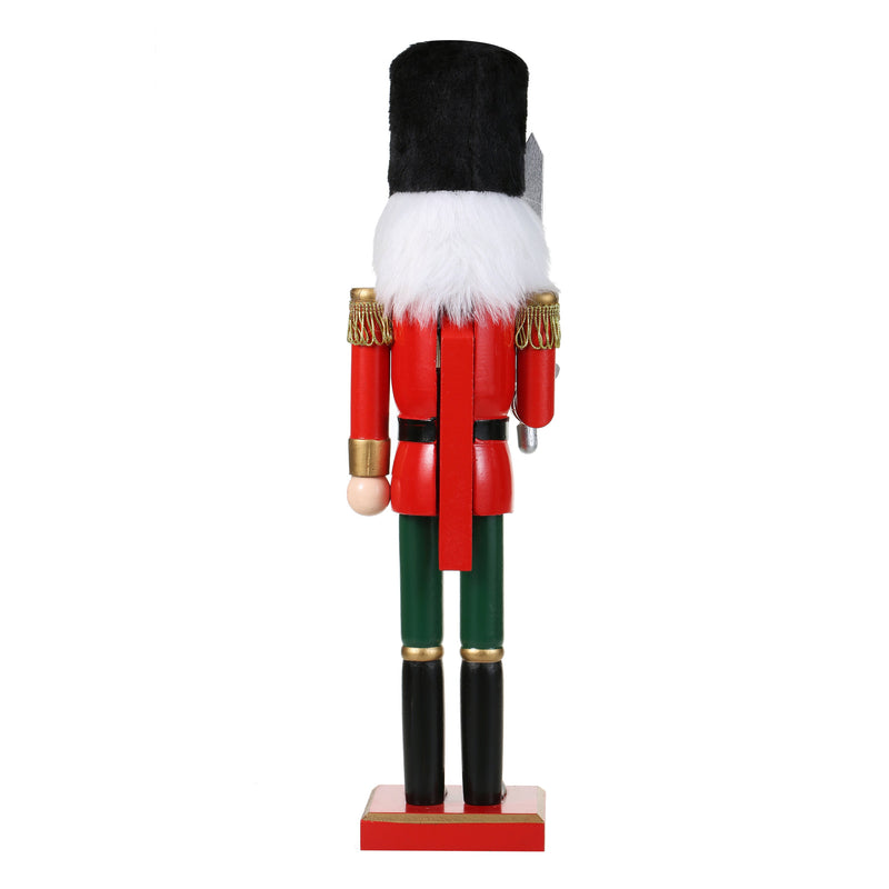 15 Inch Traditional Wooden Nutcracker for Christmas Decorations