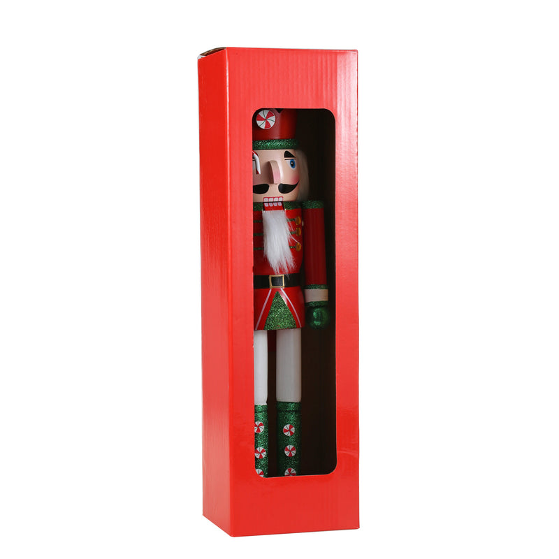 15 Inch Traditional Wooden Nutcracker for Christmas Decorations