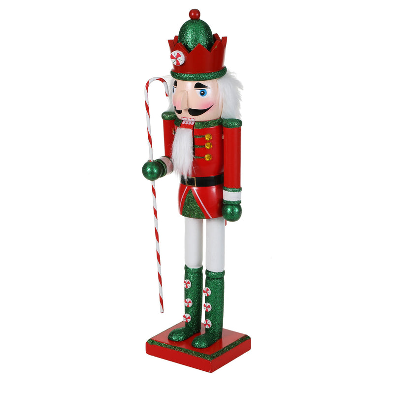 15 Inch Traditional Wooden Nutcracker for Christmas Decorations