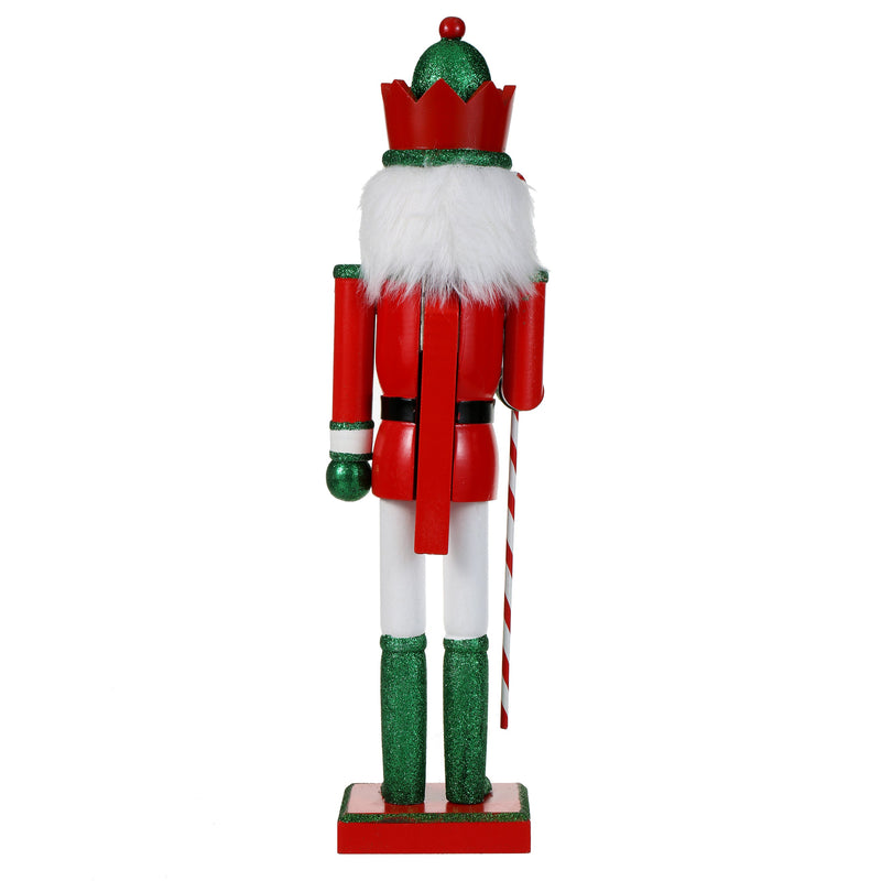 15 Inch Traditional Wooden Nutcracker for Christmas Decorations