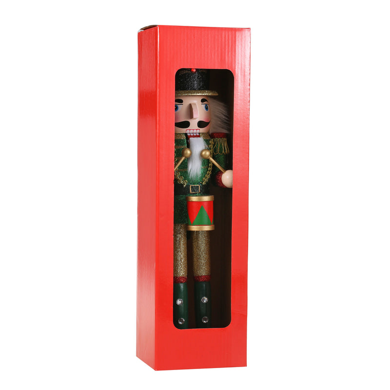 15 Inch Traditional Wooden Nutcracker for Christmas Decorations