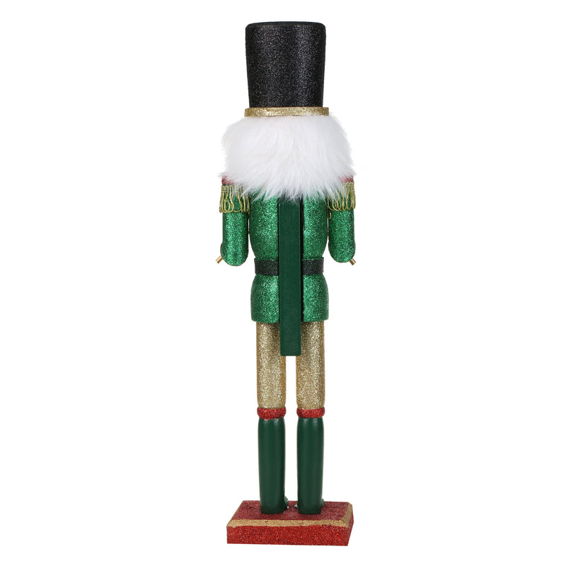 15 Inch Traditional Wooden Nutcracker for Christmas Decorations