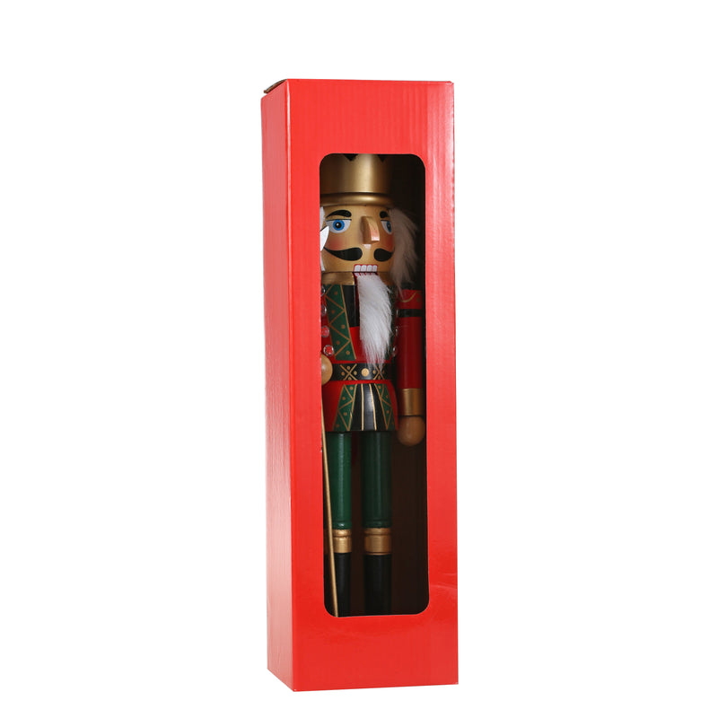 15 Inch Traditional Wooden Nutcracker for Christmas Decorations