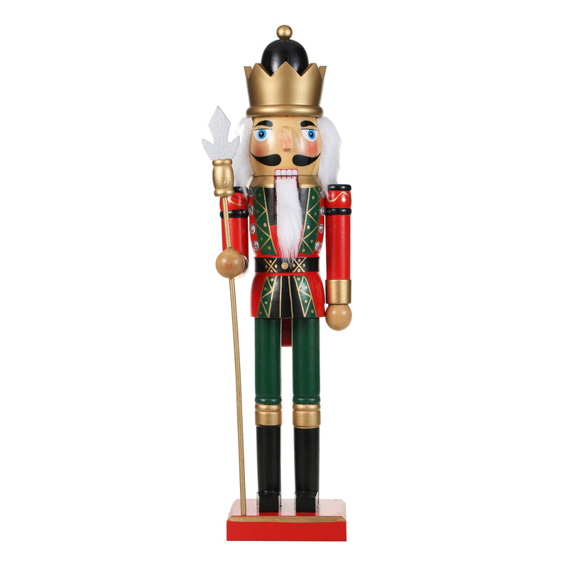 15 Inch Traditional Wooden Nutcracker for Christmas Decorations