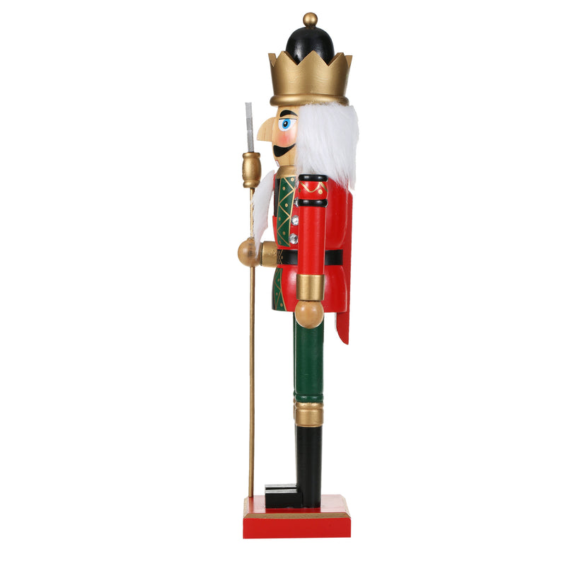 15 Inch Traditional Wooden Nutcracker for Christmas Decorations