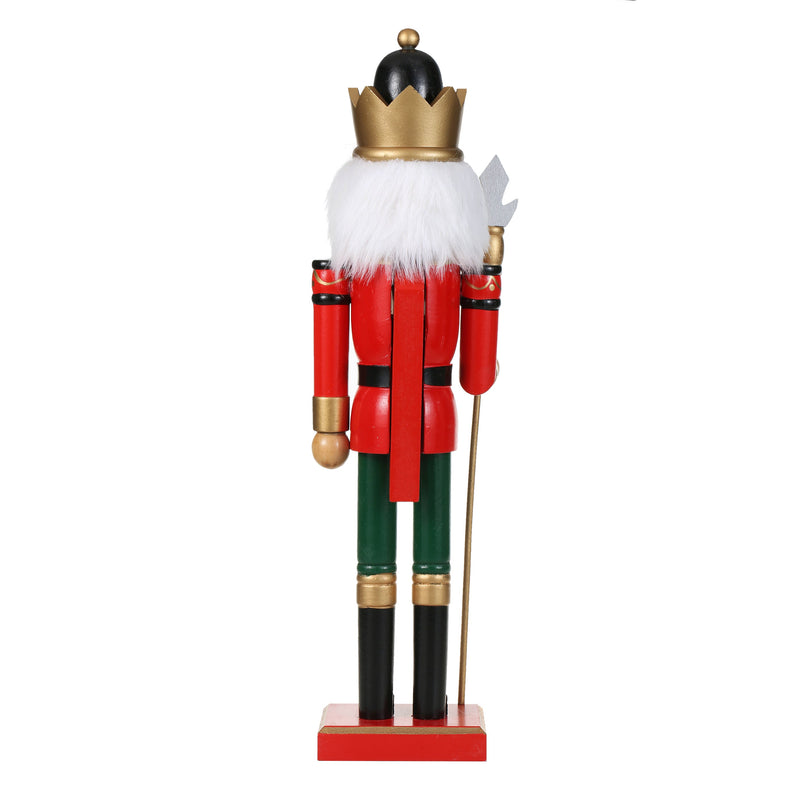 15 Inch Traditional Wooden Nutcracker for Christmas Decorations