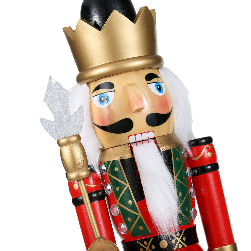 15 Inch Traditional Wooden Nutcracker for Christmas Decorations