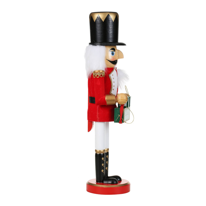 15 Inch Traditional Wooden Nutcracker for Christmas Decorations