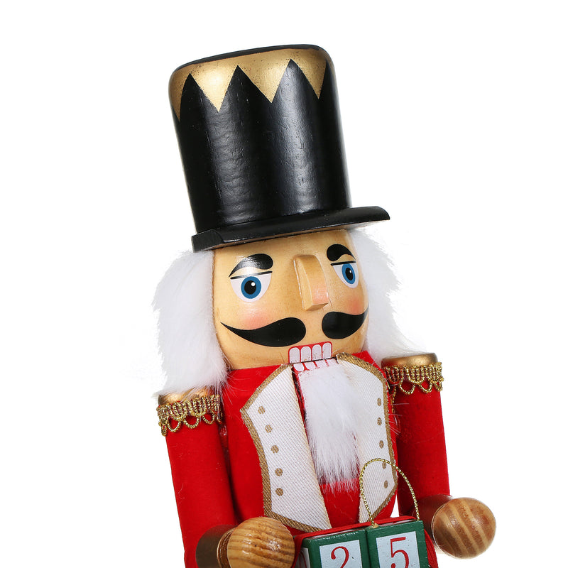 15 Inch Traditional Wooden Nutcracker for Christmas Decorations