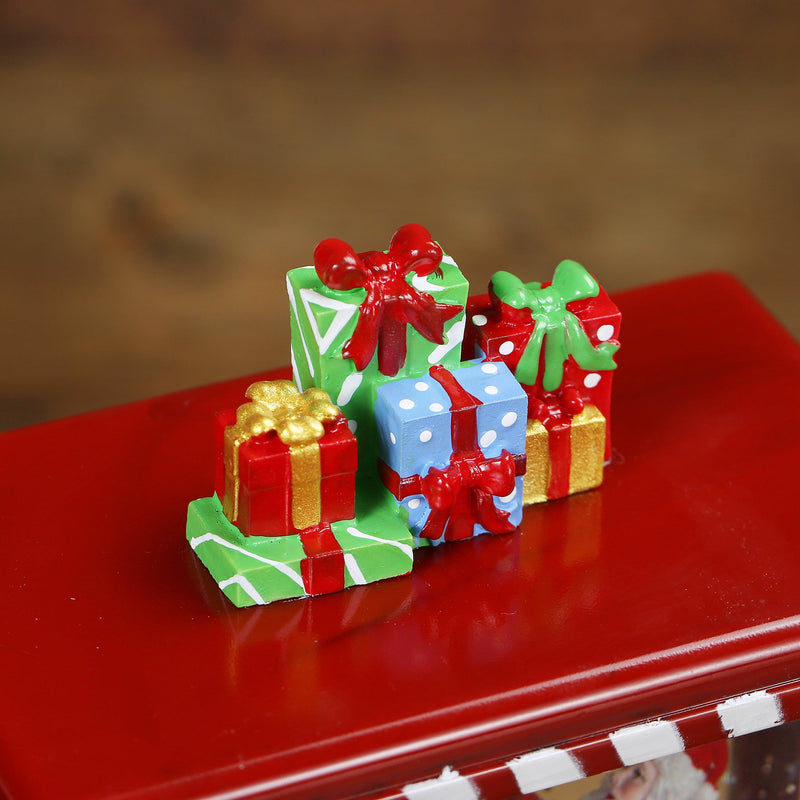 Christmas Red Gift Truck Snow Globe Lantern