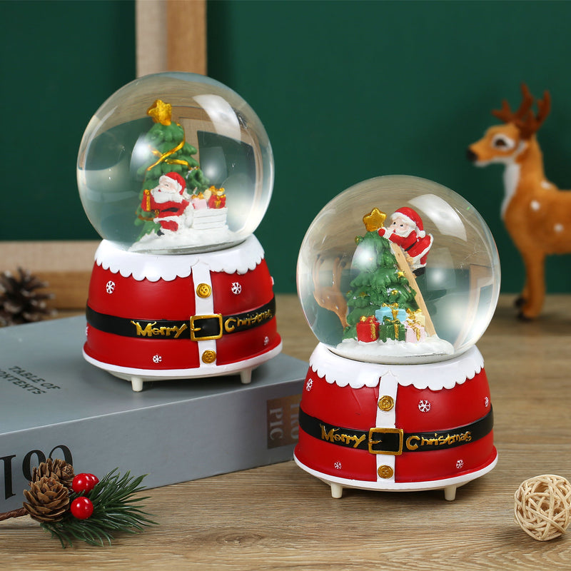 Christmas Musical Glittering Water Snow Globe | Set of 2