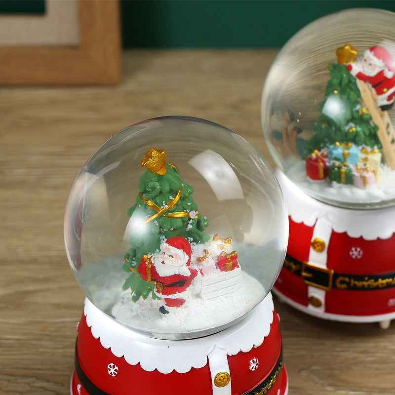 Christmas Musical Glittering Water Snow Globe | Set of 2