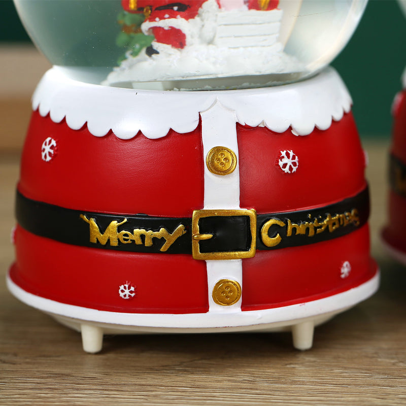 Christmas Musical Glittering Water Snow Globe | Set of 2